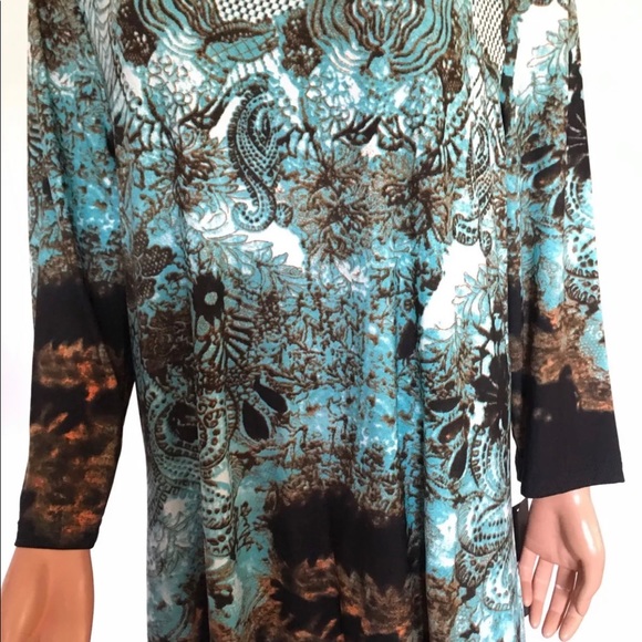 Caleesa Women Tunic Plus Sise 2X Paisley Designer - Picture 10 of 10
